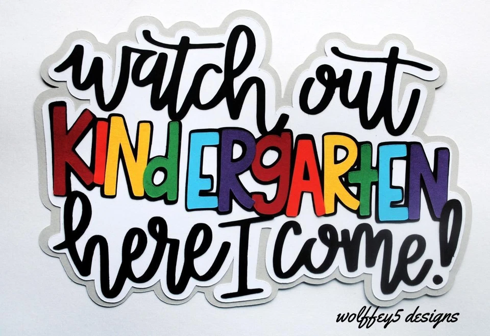 TÍTULO INFANTIL CRAFTECAFE KINDERGARTEN prefabricado papel piezas álbum de recortes pieza troquelada Foto 1 de 1