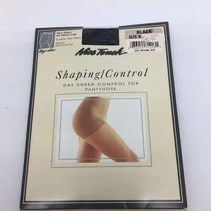 Nice Touch Shaping/Control Day Sheer Control Top Pantyhose Sz. B - Color Black - Picture 1 of 8