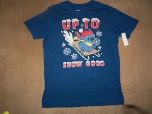 NEW, Disney Stitch "Up To Snow Good" T-shirt Boys Size 2XL (18) - Picture 1 of 2