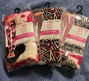 Two Left Feet Pretty in Pink Ladies Leggings  - Picture 1 of 7