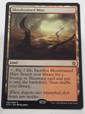 NEW Mint MTG 1x Bloodstained Mire - Khans of Tarkir 2014 Magic the Gathering  - Image 1 of 4