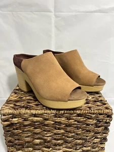 Toms "Florence" eleganter Damen-Plateauschuh mit Absatz (braunes Wildleder) Größe 7 - Bild 1 von 4