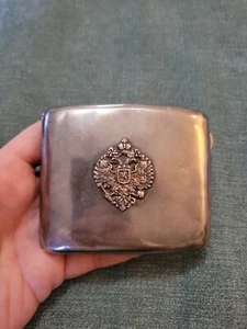 Antique Sterling Silver Imperial Russian Cigarette Case 1917 - Picture 1 of 10