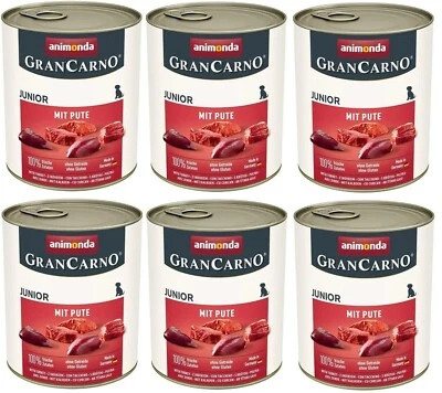 Animonda GranCarno Junior Nassfutter 6x800g mit Pute für Welpen - Bild 1 von 4