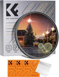 K&F Concept Star starburst Lens Filter 4/8 pointed 49/52/55/58/62/67/72/77/82mm - Picture 1 of 30