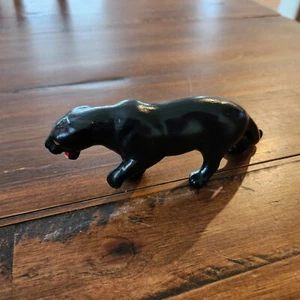 VTG 6” Black Panther Figurine Ceramic Porcelain MCM Statue hand painted sleek - Picture 1 of 4