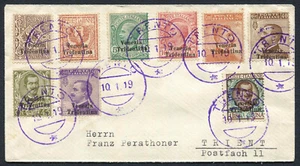 Trentino-Südtirol 1918 gebrauchter Satz auf Brief Sass. #19-27, EUR 2250,00 - Bild 1 von 2
