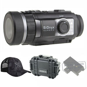 SiOnyx Aurora Black Night Vision Camera with Hard Case and Hat Bundle