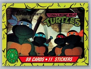 1989 Topps TMNT Cover Art Card #1 - Pack Fresh NM-MT *TEXCARDS* - Picture 1 of 2