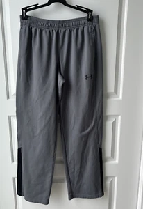Under Armour Boys Gray Track Pants -Elastic Waist Drawstring Size YXL  Loose Fit - Picture 1 of 6