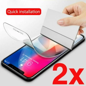 FOR iPhone 6 7 8 Plus, X, XR, XS, 11, 12, 13 Max, Pro Hydro Gel Screen Protector - Picture 1 of 6