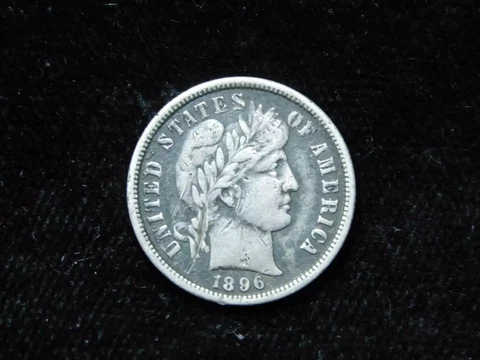 1896-S 10c Barber Dime - XF Detail Cover