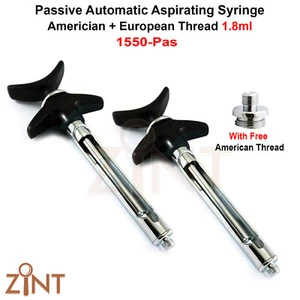 Juego de 2 herramientas de anestesia de jeringa aspiradora dental pasiva automática de 1,8 ml y 2,2 ml - Imagen 1 de 4