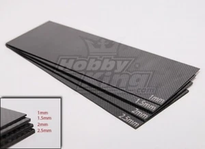 300X100X1MM CARBON FIBER BOARD PLATE SHEET 3K MATTE PLAIN WEAVE - Picture 1 of 1