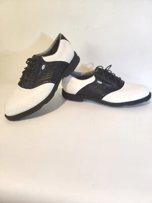 Etonic Mens Golf Shoes ‘Comfort' Size 11 M Gore-Tex G11382 White/Black - Image 1 of 4