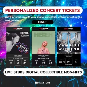Personalized Live Stubs Digital Collectible Ticket (Printed Copy) - Picture 1 of 4