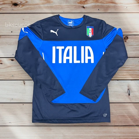 Puma Italia Blue Cool Cell Long Sleeve Football Soccer Shirt Size Medium Cover