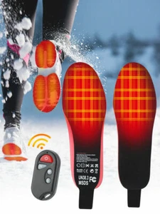 Electric Heated Insoles Foot Warmer Shoe Battery Heater Ski Boot USB Charging - Picture 1 of 9