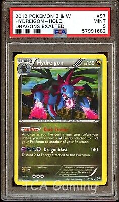PSA 9 MINT Hydreigon 97/124 HOLO RARE BW Dragons Exalted Pokemon Card 682