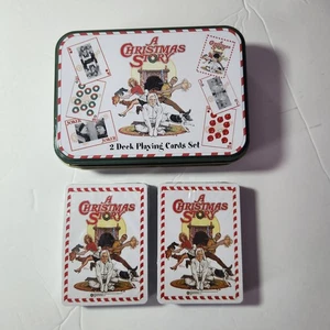 A Christmas Story 2 Deck Playing Cards Set Collectible Tin Sealed Cards - Picture 1 of 6