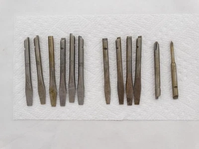 Vintage Stanley & Yankee Push Drill 5/16" Dia Bits Slotted & Phillips Lot of 12 - Image 1 of 4