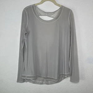Lululemon Mix & Mesh grey Long Sleeve Top Size M? (See Measurements for sizing) - Picture 1 of 8