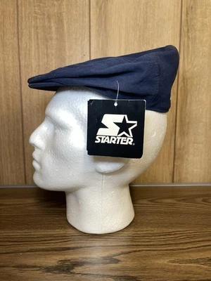 Vintage Starter Hat Newsboy Size Small The Right Hat Navy 100% Cotton - Image 1 of 4