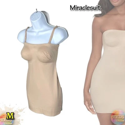 NWOT Miraclesuit Women's M Show Stopper Firm-Control Strapless Slip 2441 Nude - Image 1 of 4