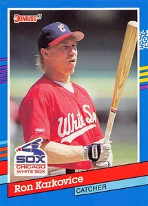 Ron Karkovice 1991 Donruss 220a Chicago White Sox BASEBALL Card - Picture 1 of 2