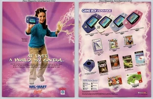 Nintendo Gameboy Advance Gamecube Walmart Promo 2001 anuncio de 2 páginas - Imagen 1 de 5