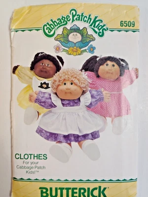 Butterick 6509 Cabbage Patch Kids Sewing Pattern Clothes Dress For 16" Dolls Cut - Image 1 of 4