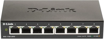 D-Link 8-Port Gigabit Smart Managed Switch (DGS-1100-08V2), Enhanced Security, a - image 1 of 4