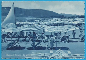 Massa Marina di Carrara Spiaggia FG cartolina vintage postcard postkarte MA2045 - Imagen 1 de 2