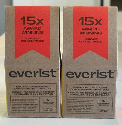 Everist Shampoo Conditioner 3X Concentrated Travel Duo (2) 2.8oz/80mL Total - Image 1 of 4