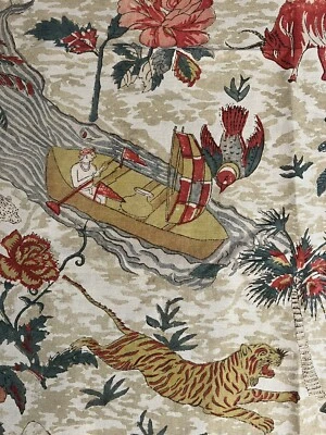 Thibaut Fabric-Tiger Reserve In Wheat 3 Yards-NEW! Cotton Linen Blend - Image 1 of 4