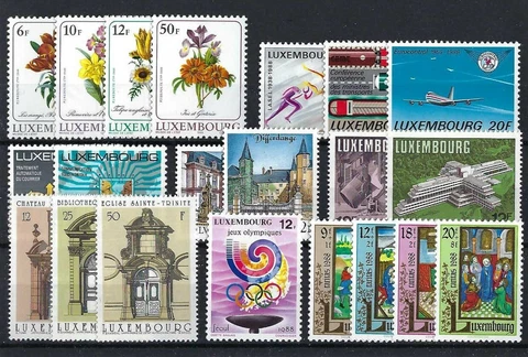 LU - LUXEMBOURG 1988 complete year set MNH Cover