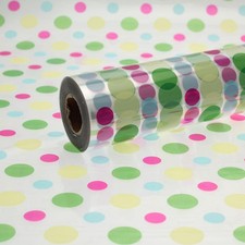 Disco dot cellophane wrap 1m to 100 meters length 80cm wide florist quality