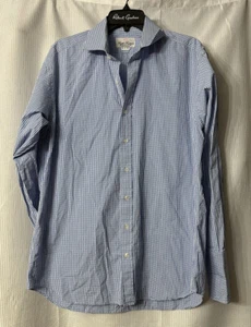 EUC Frank Rostron Mens Long Sleeve Button Front French Cuff Dress Shirt Size XL - Picture 1 of 11
