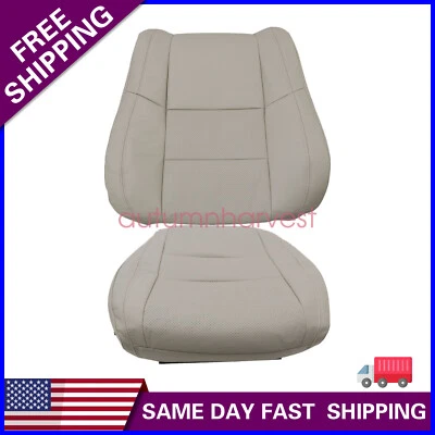 For 2011-2016 Jeep Grand Cherokee Driver Bottom & Top Leather Seat Cover Tan - Image 1 of 4