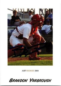 Brandon Yarbrough autographed baseball card (2004 Just Minors Rookie #88