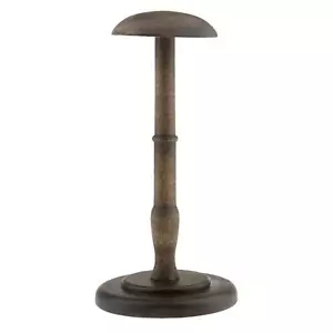 Vintage Style Wooden Wood Wig Hat Cap Helmet Rack Holder Display Stand - Picture 1 of 6
