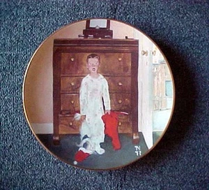 NORMAN ROCKWELL'S ""DISCOVERING SANTA"" EDICIÓN LIMITADA RIDGEWOOD FINA CHINA - Imagen 1 de 2