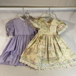 Vintage Handmade Dress Precious Moments Pinafore Dress Betsey Clark Print- READ! - Picture 1 of 22