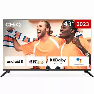 CHiQ Android11 LED Fernseher 43 Zoll TV 4K Randlos Smart TV,Google Assistant