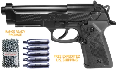 BERETTA ELITE II Pro 4.5mm BB Air Pistol 19 Rounds CO2 CARTRIDGES BB'S INCLUDED - Image 1 of 4