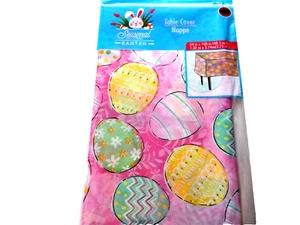 Thin Vinyl Tablecloth 54"x108" rectangle  (4-6 people) EASTER EGGS - Picture 1 of 3