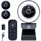 Vitade Zoomable Webcam with Remote Control, 1080P 60FPS Streaming Webcam with...