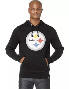 47Brand Men’s Pittsburgh Steelers Imprint Headline Fleece Hoodie NFL Black Med - Picture 1 of 2