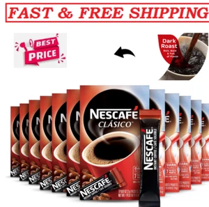 NESCAFE CLASICO, Dark Roast Instant Coffee, 12 boxes (84 packets) Great Price - Picture 1 of 6