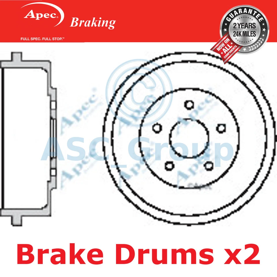 2x Apec 230mm (Interne) 5 Clou Rechange Arrière Frein à Main Frein De DRM9927 - Photo 1/1